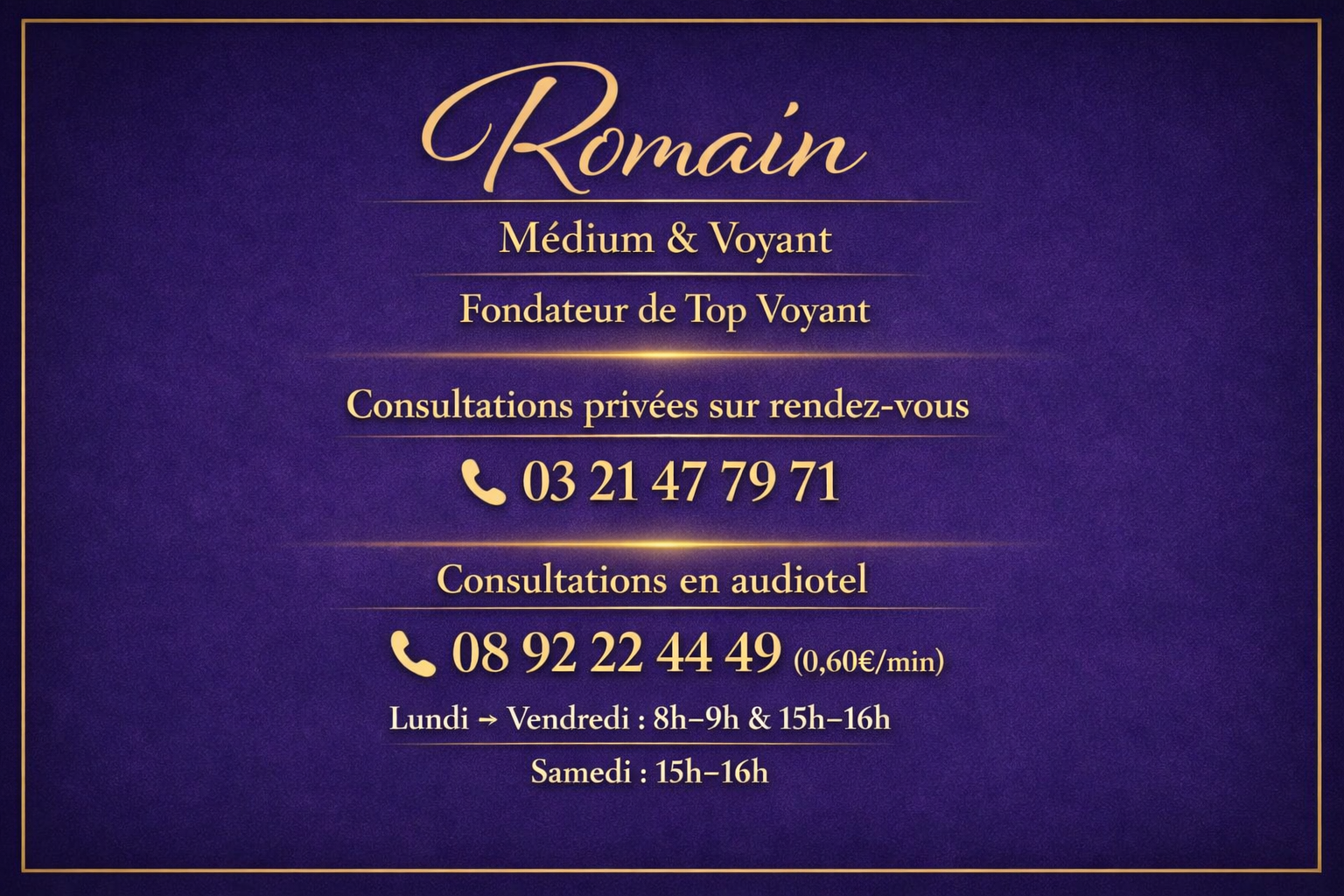 Romain en consultation de voyance par téléphone